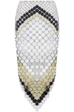 Paco Rabanne ICONIC DISC SKIRT BLACK/GOLD/SILVER